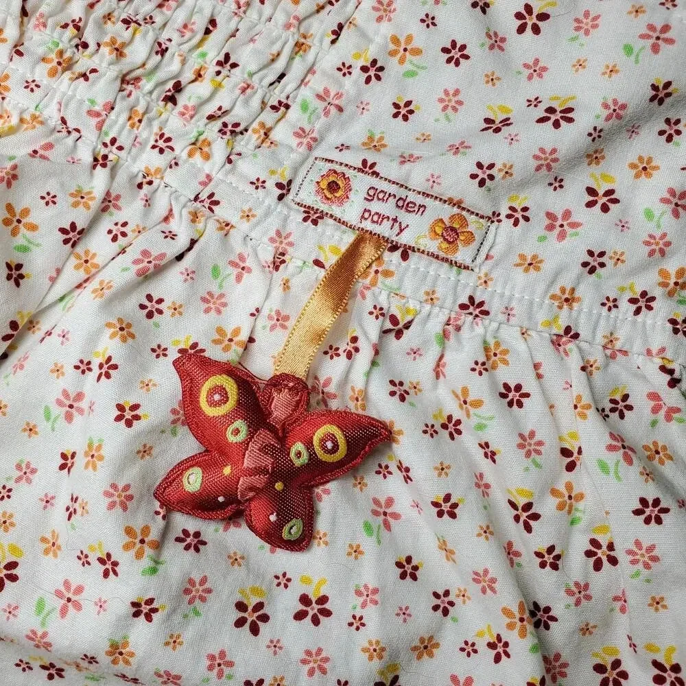 McBaby Garden Party Floral Smocked Baby Girl 6/9 Month Matching Outfit